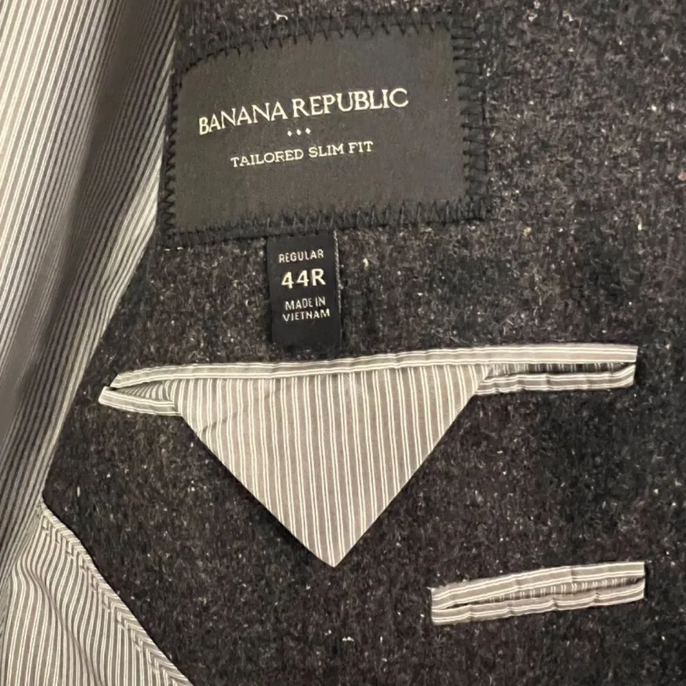 NWOT Men's Banana Republic Tailored Slim Fit Dongal Wool Blazer Sports Coat 44R